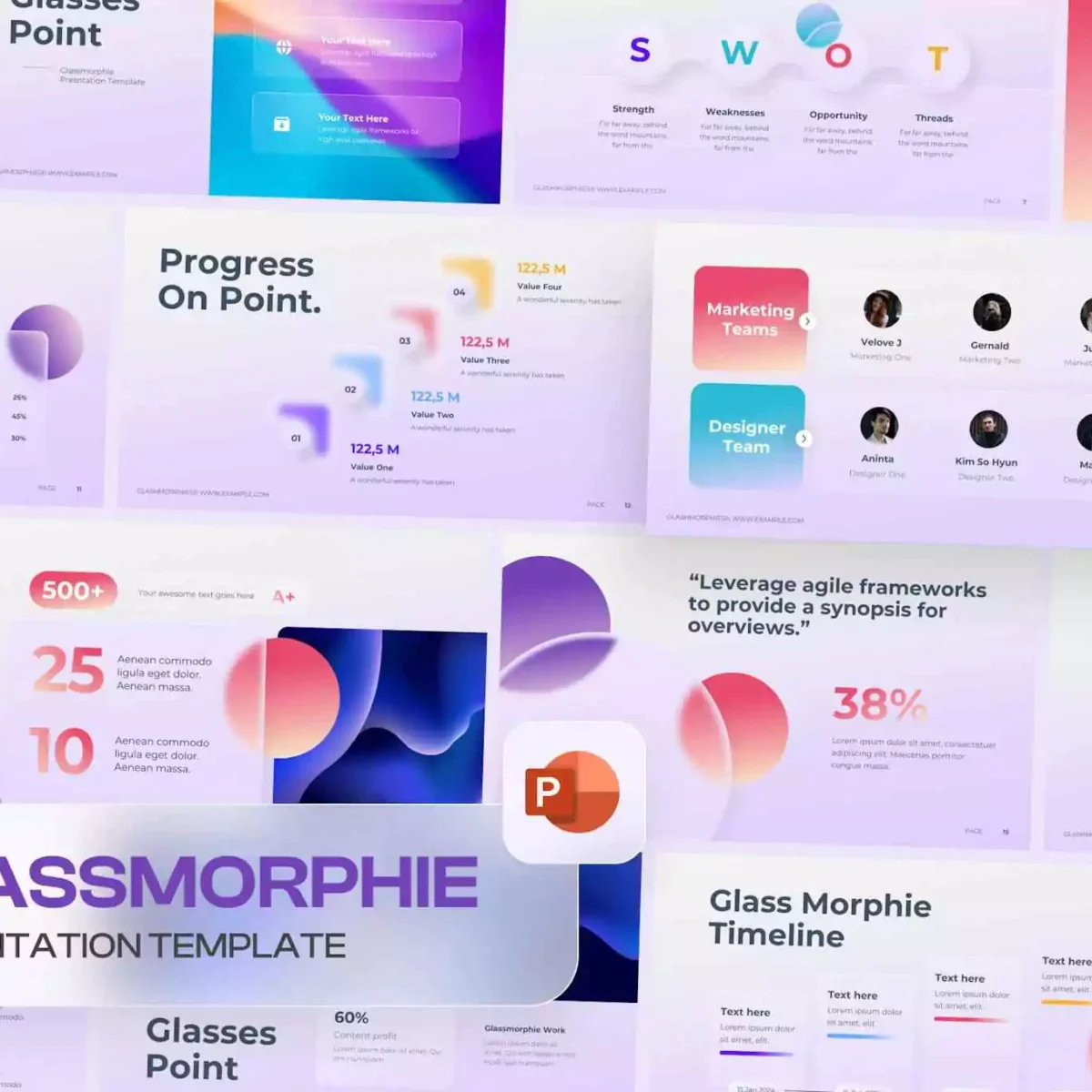 GlassMorphie Morph PowerPoint Template