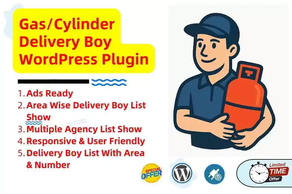 Best WordPress Plugin for Gas Delivery Management 2025 - Free Bharat Gas Agency Tool by WebsitesIdea