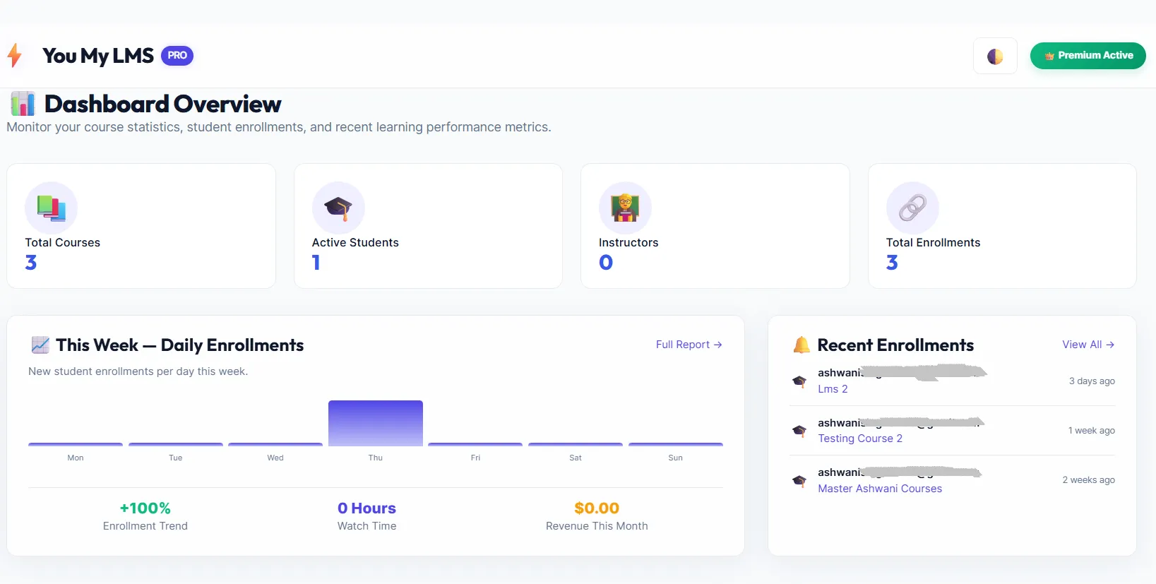 You My LMS Dashboard