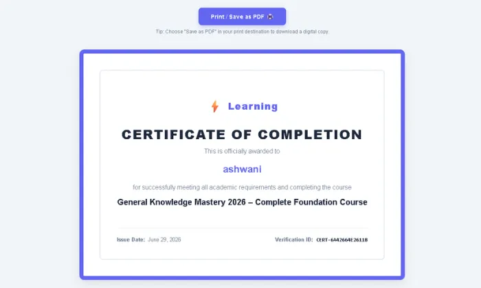 Certificate