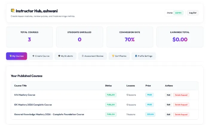 Instructor Dashboard